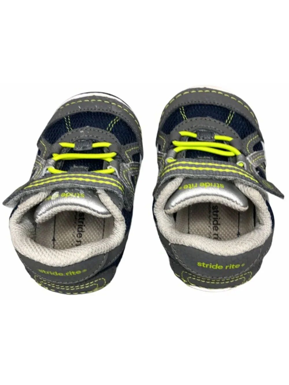 Stride Rite Riff Water Sandals Baby Boys 4 mos Infant Hook Loop Blue Green Gray